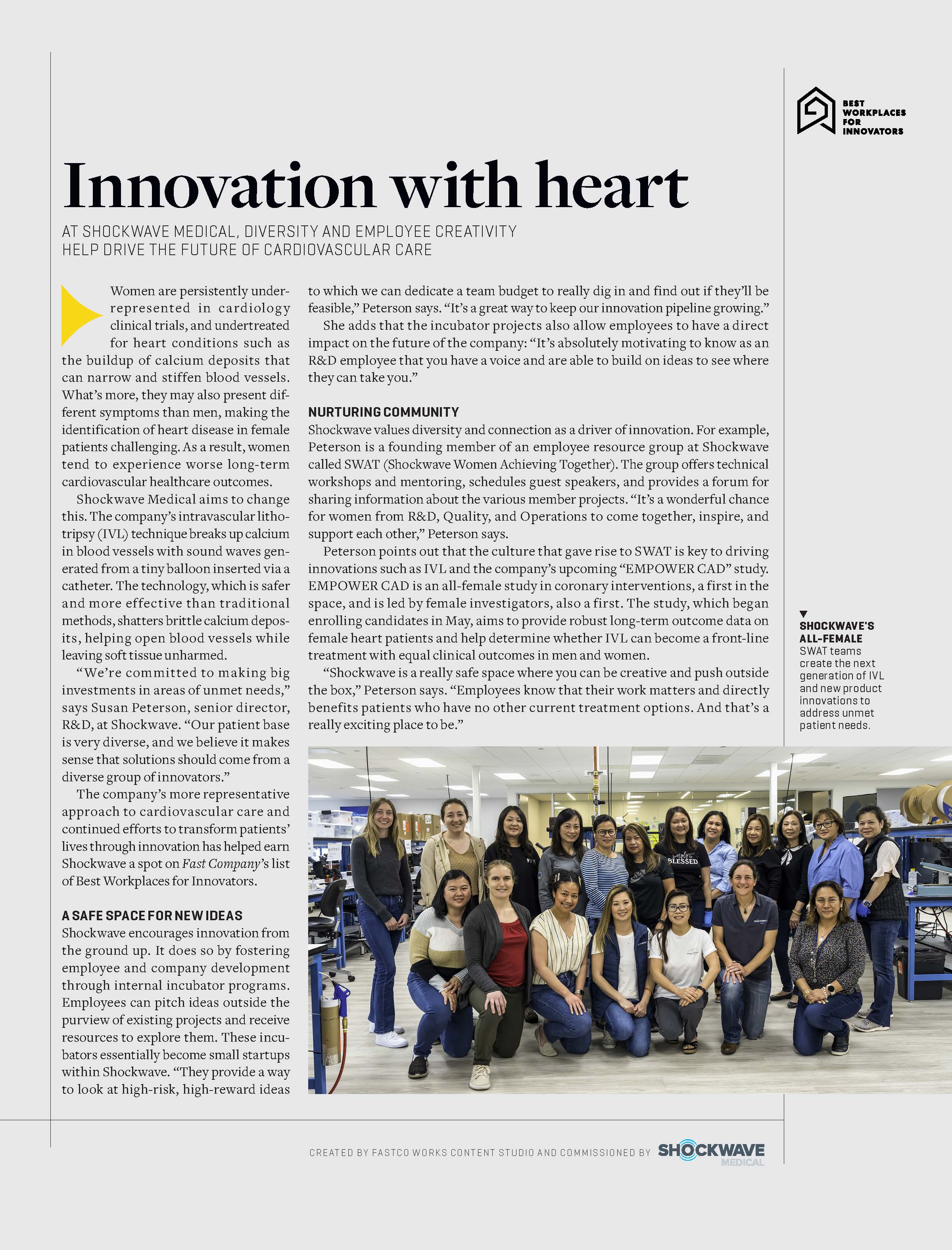 Shockwave 2023 Best Workplaces for Innovators Fast Company Article
